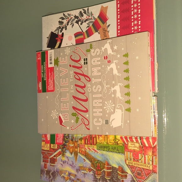 9 Assorted Christmas Gift Boxes 14.25x9.43x1.87 in - New Holiday Wrapping Bundle - Picture 9 of 9